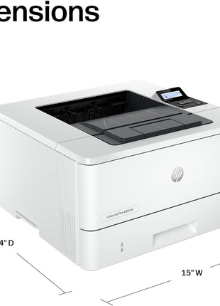 HP LaserJet Pro 4001dn Black & White Printer, Print, Fast speeds, Easy Setup, Mobile Printing, Advanced Security, Best-for-Small Teams, Ethernet/USB only