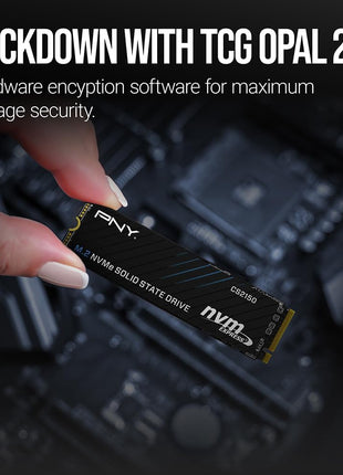 PNY CS2150 1TB Gen5 PCIe NVMe M.2 2280 3D NAND SSD – Up to 10,200/8,300 MBs - PC/Laptop Upgrade, Gaming, Photography, Video Editing, Direct Storage Enabled-Internal Solid-State Drive M280CS2150-1TB-TB