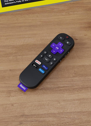 Roku Voice Remote | Replacement TV Remote Control with Voice Control, Simple Setup, & Pre-Set App Shortcuts - Compatible with Roku TV, Players, & Audio Devices