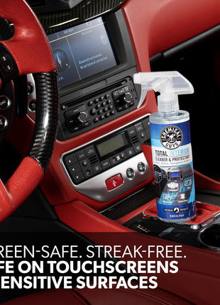 Chemical Guys Total Interior Cleaner & Protectant – Chemical Guys Interior Cleaner, Cleans & Protects Leather, Vinyl, Plastic, Rubber, Glass with a Streak-Free Finish — Cars, Trucks, SUVs, RVs, 32 oz