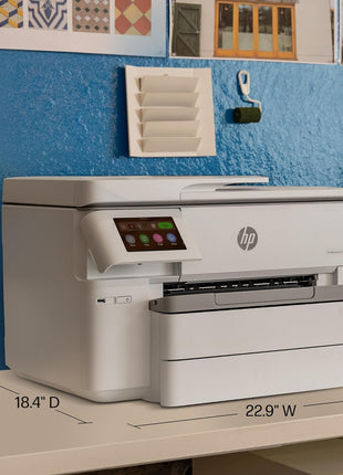 HP OfficeJet Pro 9730e Wide Format Wireless All-in-One Color Inkjet Printer, Print, scan, Copy, ADF, Duplex Printing Best-for-Office, 3 Month Instant Ink Trial Included, AI-Enabled (537P6A)