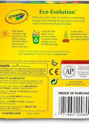 Crayola Large Crayons - Assorted (8 Count), Giant Crayons for Kids & Toddlers, Ages 2+