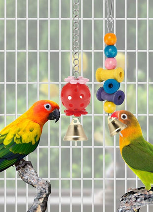 Swing Hanging Standing Chewing Toy Hammock Climbing Ladder, Cage Colorful Toys Suitable for Budgerigar, Parakeet, Conure, Cockatiel, Mynah, Love Birds, Finches