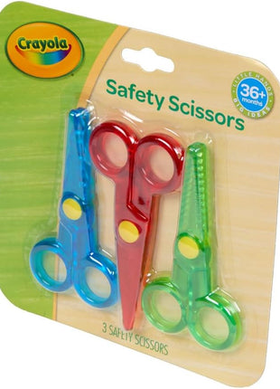 Crayola Toddler Safety Scissors (3pk), Blunt Tip Training Scissors for Preschool Learning Activities, Right & Left Handed, Toddler Arts & Crafts Essentials
