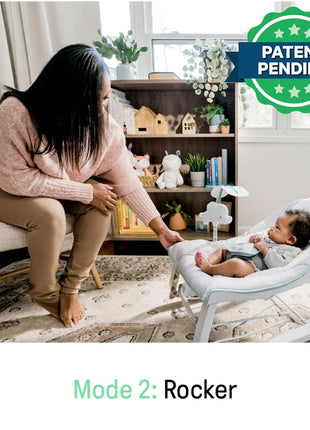 Ingenuity Keep Cozy 3-in-1 Grow with Me Vibrating Baby Bouncer, Seat & Infant to Toddler Rocker, Vibrations & -Toy Bar, 0-30 Months Up to 40 lbs (Weaver)