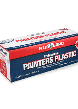 Berry Plastics 626260 Film Gard High Density Professional Painter's Plastic, 400' Length x 9' Width x 0.35 mil Thick, Clear