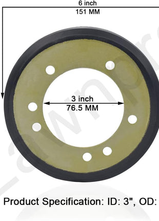 04743700 7600135YP Friction Wheel & Drive Disc Compatible with Ariens MTD Troy-Bilt Snowblowers & mowers Replaces for 00170800 00300300 53103 57423 7053103 7600135 AM122115 240-394