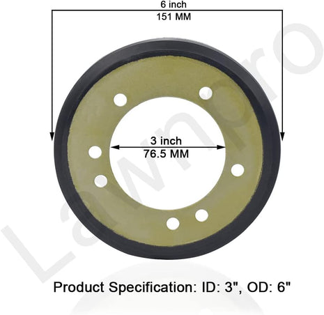 04743700 7600135YP Friction Wheel & Drive Disc Compatible with Ariens MTD Troy-Bilt Snowblowers & mowers Replaces for 00170800 00300300 53103 57423 7053103 7600135 AM122115 240-394
