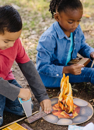Melissa & Doug Let's Explore Campfire S'mores Set with Toy food & Kids Play Kitchen Accessories, Preschool Learning Toys for Girls & Boys 3+