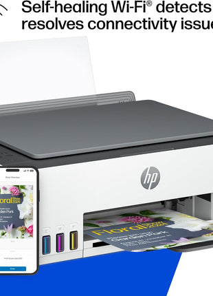 HP Smart Tank 5101 Wireless All-in-One Refillable Printer, Scanner, Copier with 2 Years of Ink Included, Wireless (2.4ghz only) Printer-for-Home use (1F3Y0A)