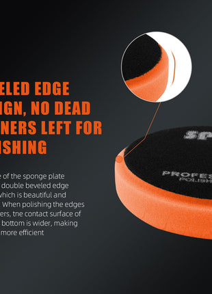 Buffing Polishing Pads, SPTA 5Pcs 6.5 Inch Face for 6 Inch 150mm Backing Plate Mix Cutting Force Buffing Pads Cutting Polishing Pad Kit for Car Buffer Polisher Compounding,Polishing, Waxing-SQMIX65