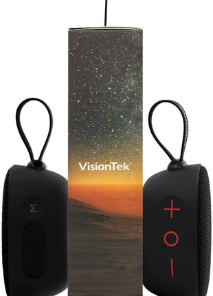 VisionTek SoundCube Wireless Bluetooth Speaker with IPX7 Waterproof Rating, Bluetooth 5.0, 6+ Hour Playtime, Built-in Mic, TWS Support, Compatible with Phone/Tablet/TV/Laptop (Black) -901313