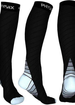 Physix Gear Compression Socks 20-30 mmHg - Men & Women - Running, Nurses, Shin Splints, Flight, Travel