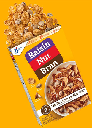 Raisin Nut Bran Cereal, High Fiber Cereal, Made with Whole Grain, 20.8 oz
