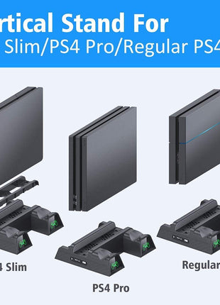 OIVO PS4 Stand for PlayStation 4 Console, Cooling Station for PS4 Slim/Pro/PlayStation 4 Consoles, Pro Vertical Stand with 12 Game Slots