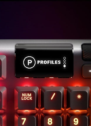 SteelSeries Apex 5 Hybrid Mechanical USB Gaming Keyboard Per-Key RGB Illumination Aircraft Grade Aluminum Alloy Frame OLED Smart Display (Blue Switch)