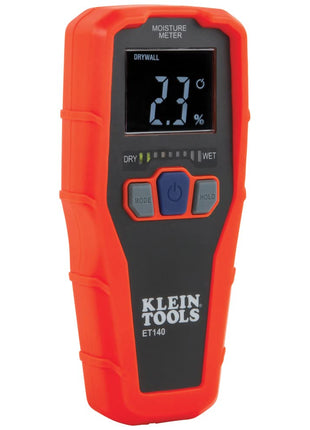 Klein Tools ET140 Pinless Moisture Meter for Non-Destructive Moisture Detection in Drywall, Wood, and Masonry; Detects up to 3/4-Inch Below Surface