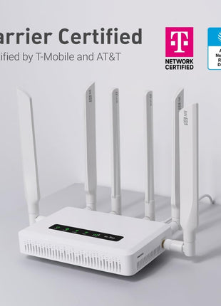 GL.iNet GL-X3000 (Spitz AX) Cellular Gateway 5G Router for House & RV, Wi-Fi 6, Detachable Antennas, Dual-SIM, T-Mobile & AT&T IoT Device Certified, Family/Rural Area/Road Trips