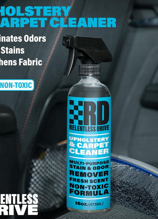 Car Interior Carpet & Upholstery Seat Cleaner — Safe for All Cars — for Carpets, Seats, Floor Mats, Home, Office & More — 16oz Cleaner Kit