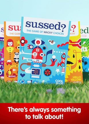 SUSSED The Wacky 'What Would You Do?' Social Card Game - Easy Fun for Teens, Boys, Girls, Tweens - Travel Size Game for Road Trips - Kids Ages 10+ & Adults - Cool Blue Deck