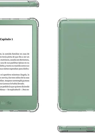 Clear Case Compatible for 6.8" Kindle Paperwhite 11th Generation 2021 and Paperwhite Signature Edition,Thin Slim Lightweight Scratch Proof Silicone Rubber TPU Cover (Transparent)
