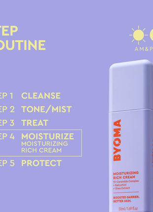 BYOMA Moisturizer - Moisturizing Rich Cream, Face Moisurizer for Dry Skin