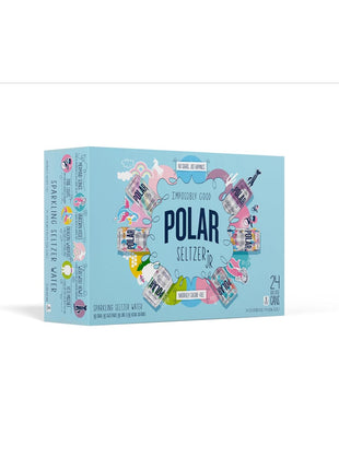 Polar Seltzer Jr Variety Pack, 7.5 fl oz Cans, Pack of 24 Six Flavors, Mini Cans, No Sugar, No Sweeteners