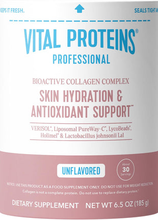 Vital Proteins Professional Bioactive Collagen Complex Skin Hydration 6.5oz | VERISOL®, Liposomal PureWay-CTM, LycoBeads®, Holimel®, Skin Hydration & Antioxidant Protection, 30 Servings