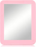 ARTLYMERS Magnetic Locker Mirror, 5x7 Real Glass Small Mirrors for Locker with Magnetic Backing, for School Locker, Bathroom, Household Refrigerator, Locker Accessory(Pink)