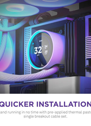 NZXT Kraken Elite 420 RGB 2025 - AIO CPU Liquid Cooler - 420mm Radiator - F420 RGB Core Fan - Customizable 2.72 inch IPS LCD - NZXT Turbine Pump - AMD® AM5, AM4 - Intel® LGA 1851/1700, 1200/115X - White