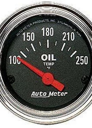 Auto Meter 2542 Traditional Chrome Electric Oil Temperature Gauge