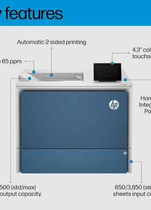 HP Color LaserJet Enterprise 6701dn Printer, Best for Business, (58M42A)