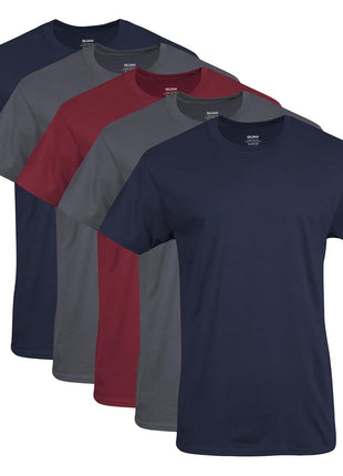 Gildan Men's Crew T-Shirts, Multipack, Style G1100, Black (6-Pack), Large
