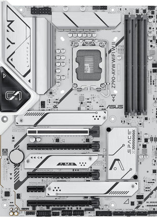ASUS Z790-AYW WiFi W II Intel Z790 (LGA 1700) ATX Motherboard with PCIe® 5.0, 3X M.2, 12+1 DrMOS, DDR5, WiFi 6, 2.5Gb LAN, HDMI, USB 10Gbps Type-C®, USB 10Gbps Type-C®, ThunderboltTM, USB4®, Aura Sync