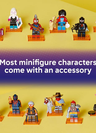 LEGO Minifigures Spider-Man: Across The Spider-Verse 6 Pack - Spider-Man Toys for Boys & Girls, Ages 5+ - Pretend Play Action Figures for Kids - Gift for Birthdays - 66797