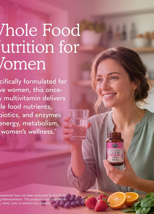 Garden of Life Vitamin Code Raw One for Women, Once Daily Women's Multivitamin - 75 Capsules, One a Day Vitamins Whole Food Iron, Probiotics for Digestive Health, Gluten Free Vegetarian