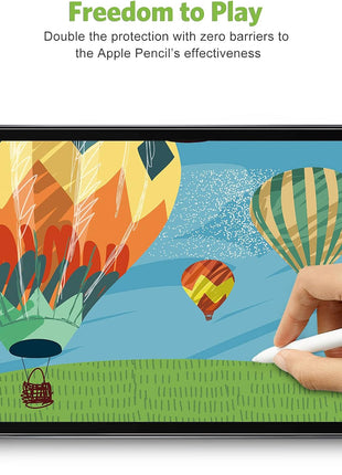 apiker 2 Pack Screen Protector for iPad 9th 8th 7th Generation 10.2 Inch, Tempered Glass Film for iPad 9 8 7 (2021/2020/2019), Case Friendly, Apple Pencil Compatible, High Response