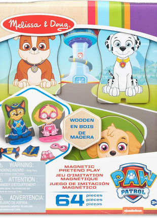 Melissa & Doug PAW Patrol Wooden Magnetic Pretend Play (64 Pieces)