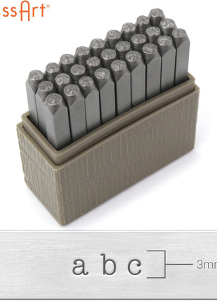 ImpressArt - Basic Typewriter Lowercase 3mm Metal Stamp Letter Set for Engraving and Stamping & DIY Handmade Jewelry