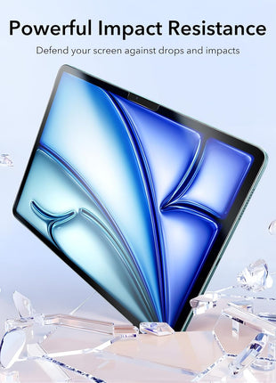 ESR 2 Pack Paper-Feel Screen Protector for iPad Air 11 Inch M4/M3/M2 (2026/2025/2024, 8th/7th/6th Gen), Write and Draw Like on Paper, 9H Tempered Glass, Matte Anti-Glare with Alignment Frame