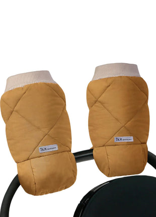 7AM Enfant Stroller Warmmuffs Gloves - Anti-Freeze Stroller Mittens for Handlebars, Water Repellent Hand Warmer Muff for Cold Weather, Plush Lined Stroller Warmmuffs | Winter Stroller Accessories
