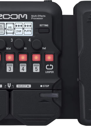 Zoom G1X Four Multi-Effects Processor with Expression Pedal for Electric Guitar