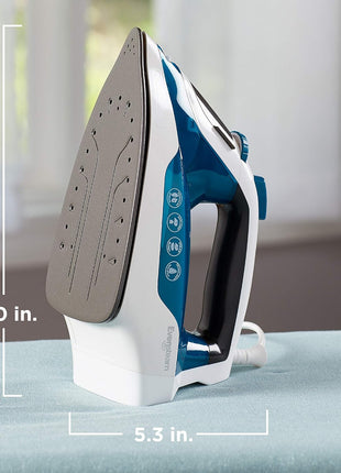 BLACK+DECKER Easy Steam Iron for Clothes with SmartSteam Technology | SmartSteam iron with stainless soleplate, anti-drip system and vertical steam for smooth wrinkle removal.