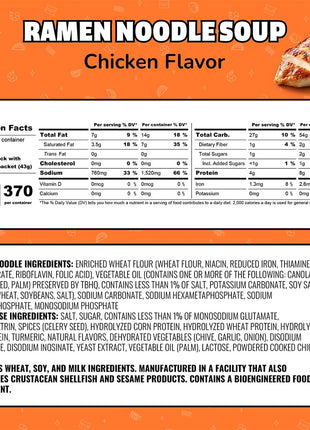 Maruchan Ramen Chicken, Instant Ramen Noodles, Ready to Eat Meals, 3 Oz, 24 Count