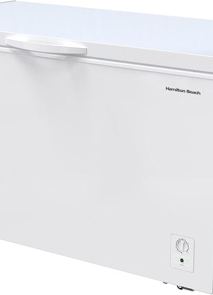 14 cu ft Chest Freezer - White, Large Storage for Families, Space-Saving Flat Back, Front Drain, Garage Ready - By Hamilton Beach