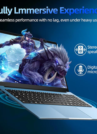 Win 11 Laptops Computer, 15.6 Inch Laptop with Celeron N4000 Processor, 4GB RAM 128GB SSD, BT5.0, Standard HDMI, Webcam, Wi-Fi 5, 7000mah Battery, Type-C, 180° Viewing, USB3.2(Gray)