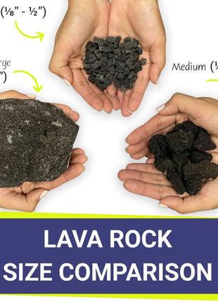 American Fire Products | Medium Lava Rock, 1/2 inch - 1 inch | Use in Fireplace, Fire Pit or Bowl | Outdoor & Indoor Volcanic Rock for Natural Gas or Propane Fires | Decorative Landscaping | 10 lb Bag