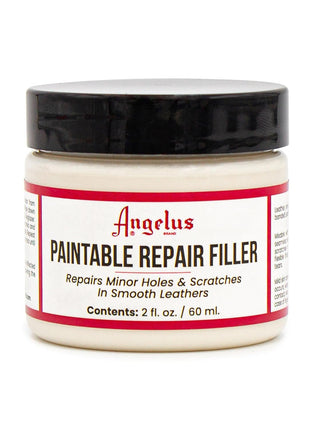 Angelus Leather Filler for Filling or Repairing Holes, Tears, Cracks, Scratches, for Leather Car Seats, Furniture, Shoes - Flexible | Made in USA - 2 fl oz
