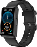 HUAKUA Fitness Tracker No Bluetooth No APP No Phone Needed, Fitness Watch for Men Women Parents IP68 Waterproof with Full Touch Screen Steps Calories Counter Sleep Tracker Alarm Clocks (Black)
