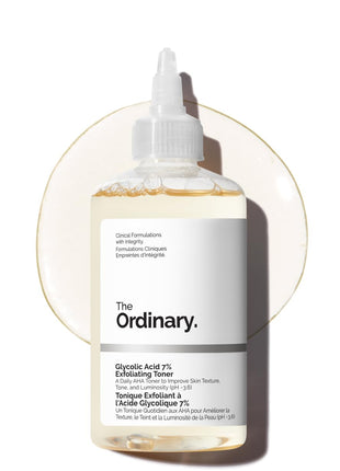 The Ordinary Glycolic Acid 7% Exfoliating Toner, Brightening and Smoothing Daily Toner for More Even-Looking Skin Tone, 8.1 Fl Oz